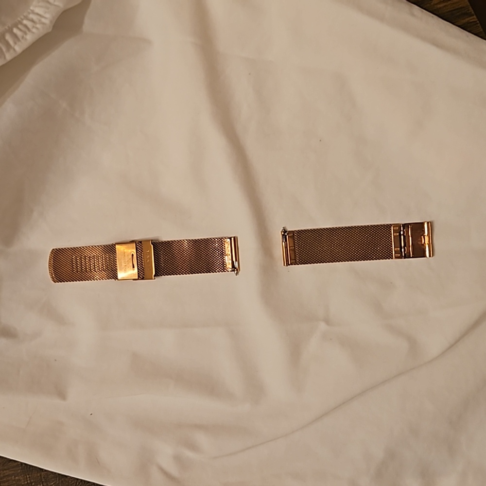 Rose Gold, stainless steel 18mm watch band